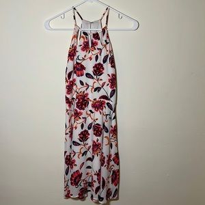 Express Floral Halter Top Flare Dress | Size 8